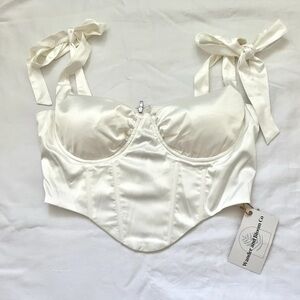Nastygal White Corset Top (2)
